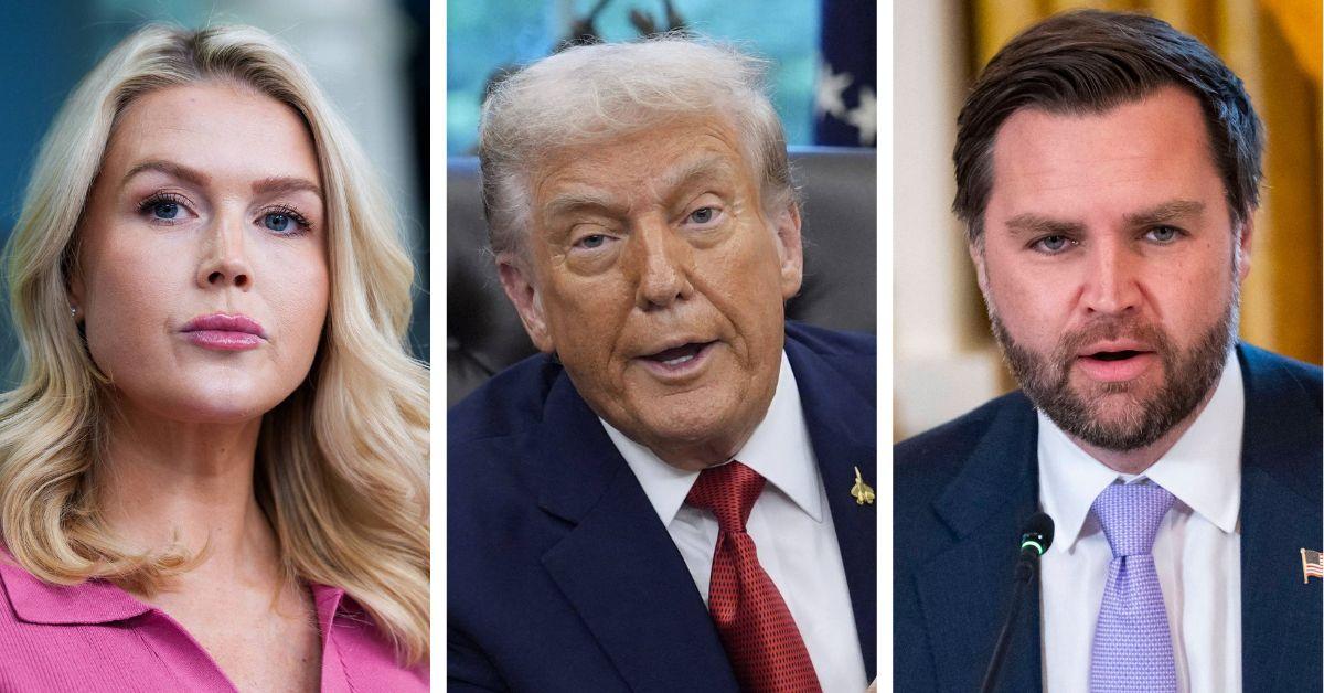 karoline leavitt cornered trump vance social media