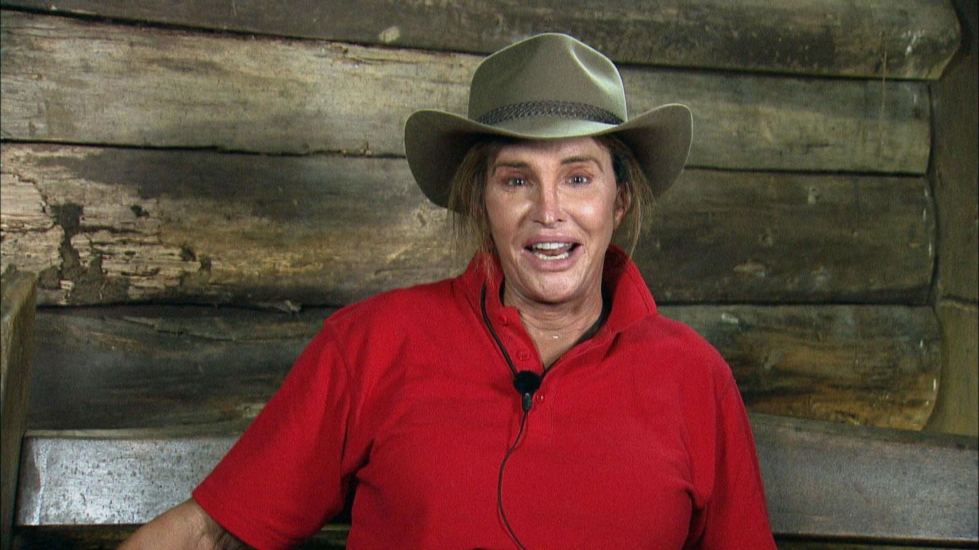 Caitlyn Jenner In Red Shirt And Hat Bikini