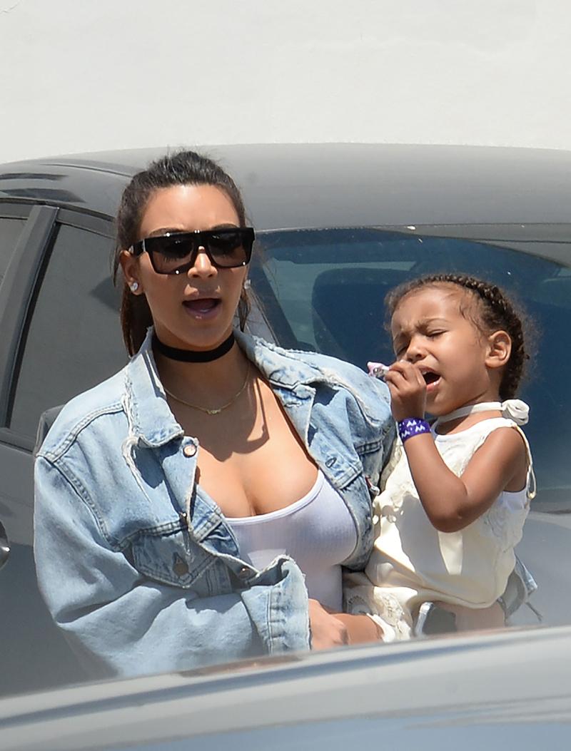 Kim Kardashian and Family leaving VOUS Church in Wynwood, Miami