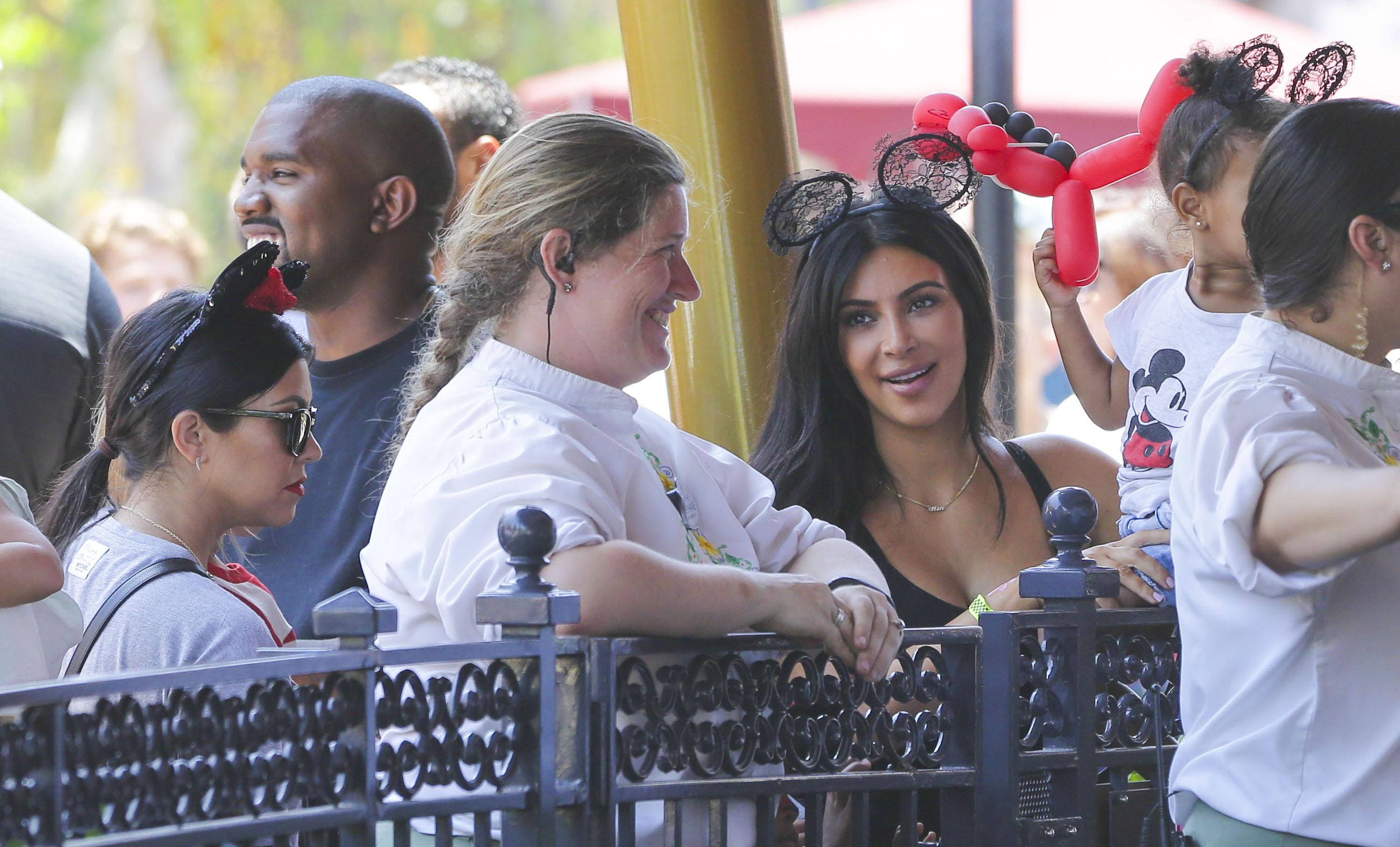 Pregnant Kim Kardashian Takes North To Disneyland For Her 2nd Birthday