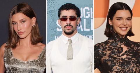 split image of Hailey Bieber / Bad Bunny / Kendall Jenner