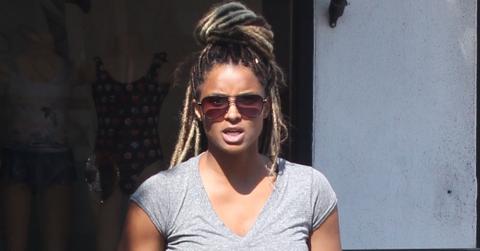 *EXCLUSIVE* Ciara shows of her post baby body as she goes shopping at Bell Bambini
