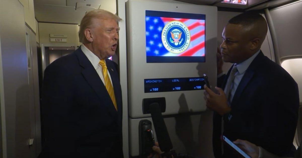 image of The president called her 'piggy' during a tense exchange on Air Force One.