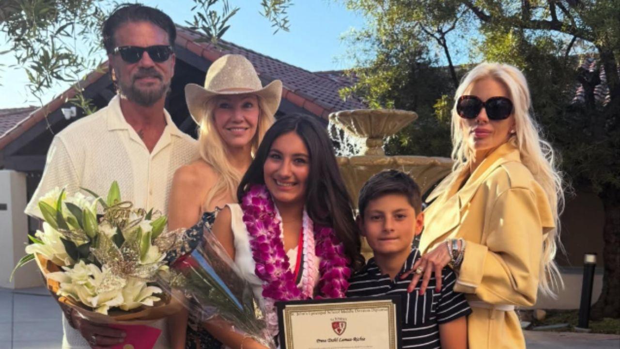Image of Heather Locklear opened up about her relationship with Lorenzo Lamas during a June podcast appearance.