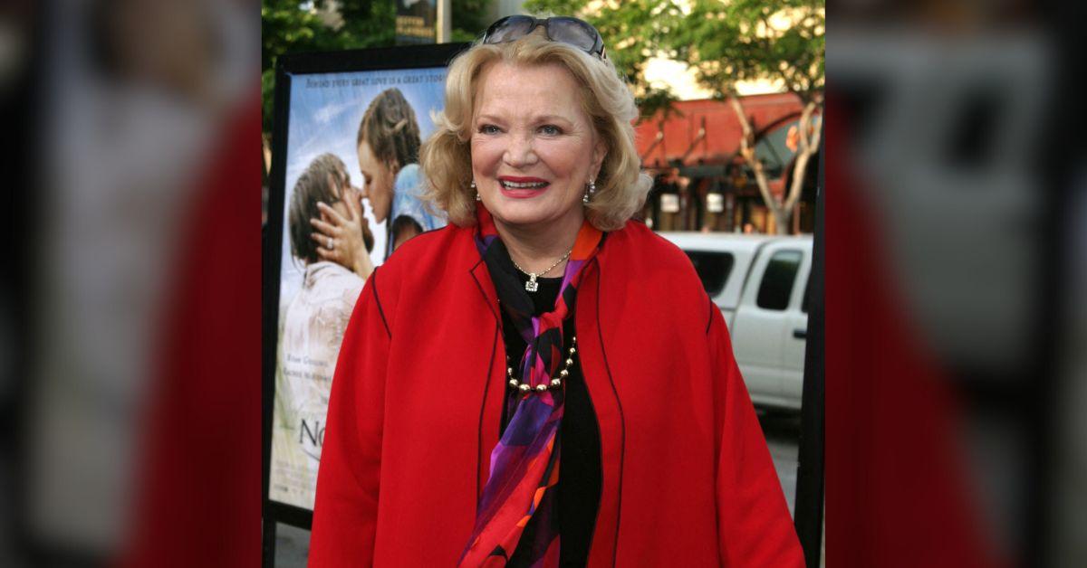 'The Notebook' Star Gena Rowlands Dead At 94 After Dementia Battle