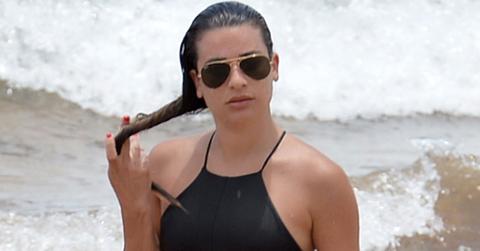 Lea Michele Bathing Suit Sexy Cutouts Photos Long