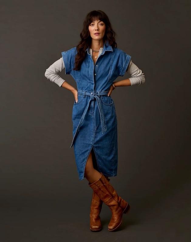 franny lightweight denim dress