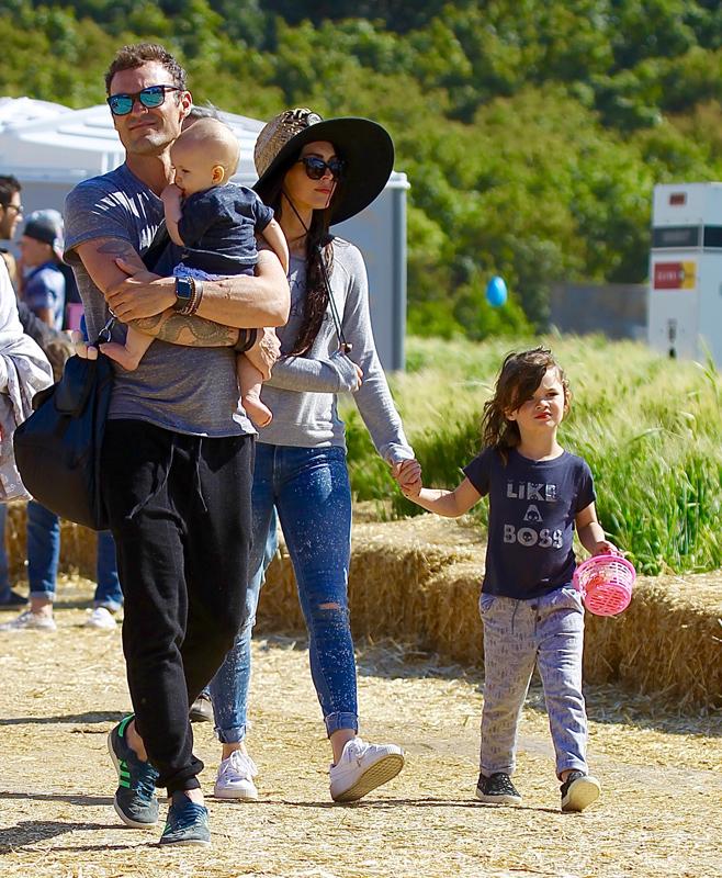 EXCLUSIVE: Megan Fox tand Brian Austin Green take their sons Easter Egg hunting