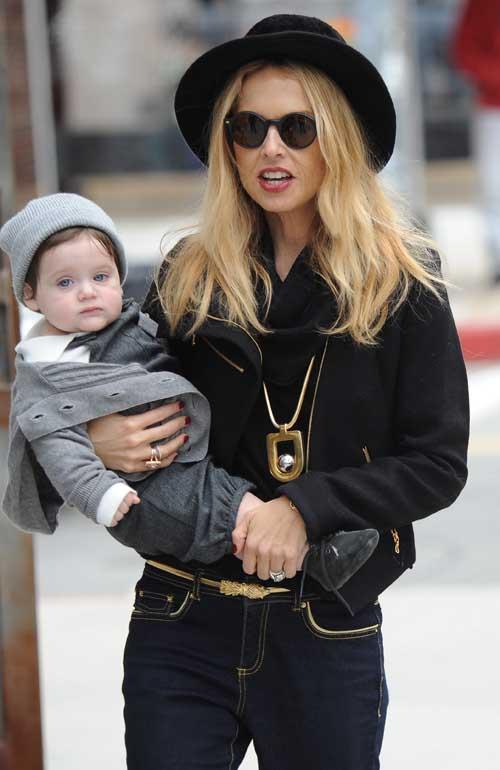 Rachel Zoe takes her sons Skyler and Kaius Berman out to lunch in Beverly  Hills. Skyler is excited to have his photo taken. Featuring: Rachel Zoe,  Skyler Berman, Kaius Berman Where: Los