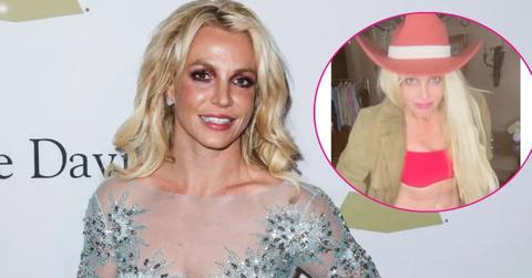 Two photos of Britney Spears