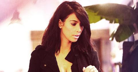 Kim Kardashian shops for clothing for daughter North in New York City.