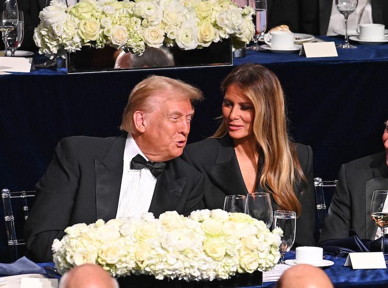 melania trump looking funeral trump polls