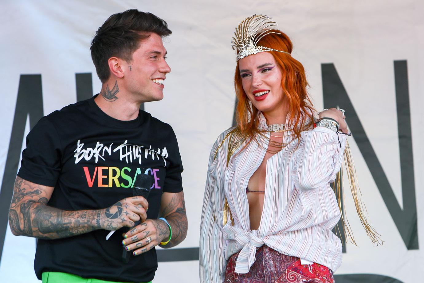 bella thorne benjamin mascolo attend pride milano event