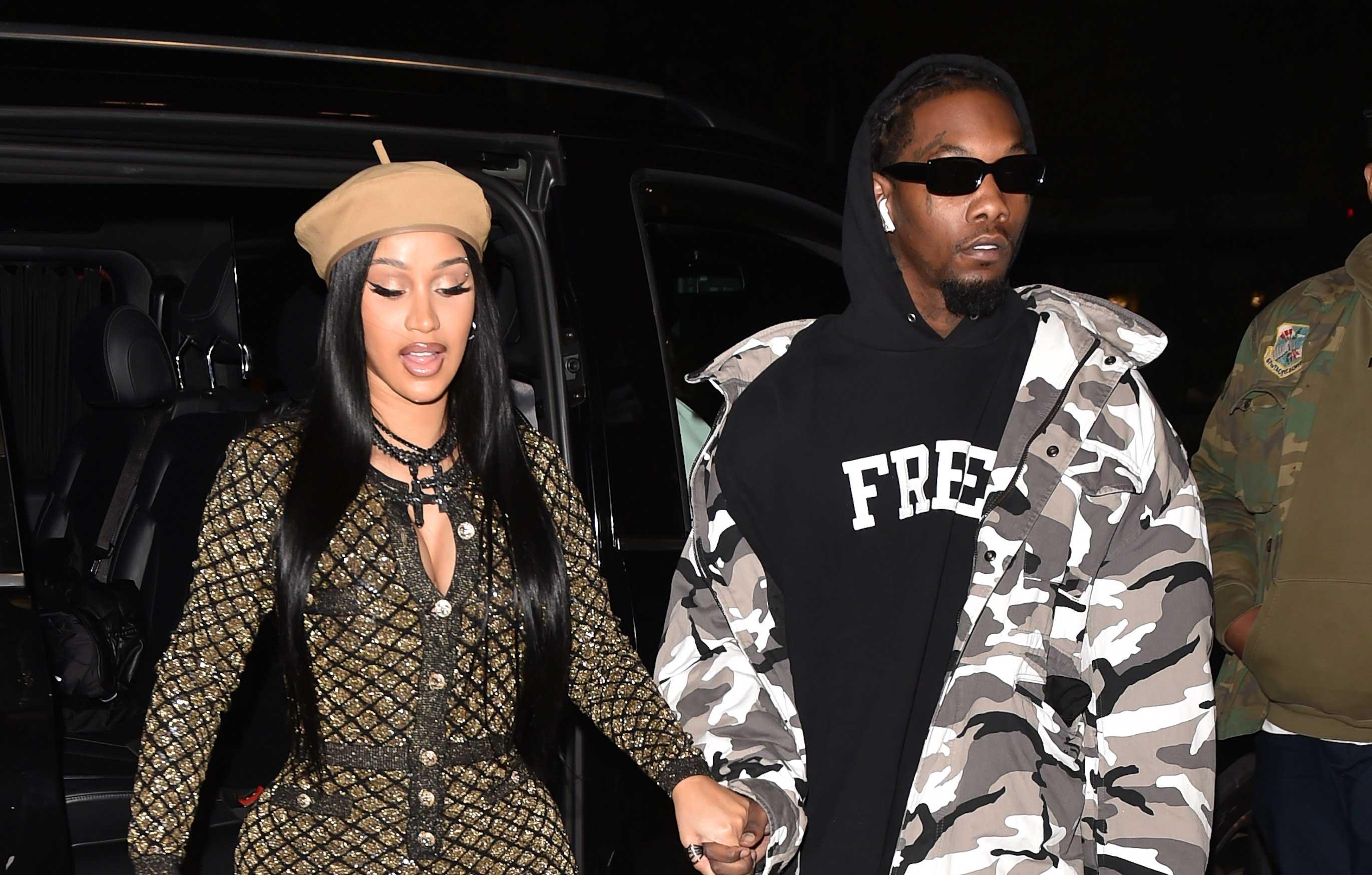 cardi b attends offset first performance takeoffs death