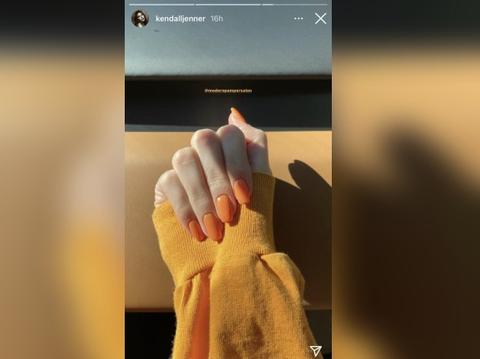 orange nail polish color trend post quarantine