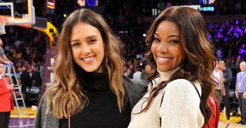 Gabrielle Union Jessica Alba BBall Game PP