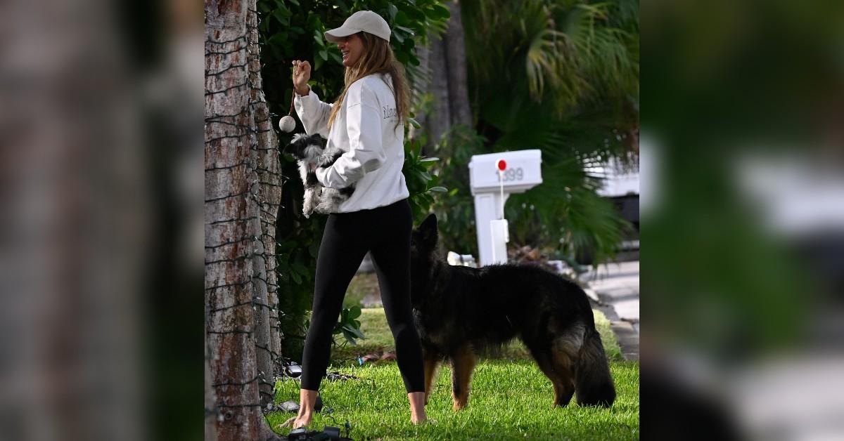 gisele shows baby bump miami  rz