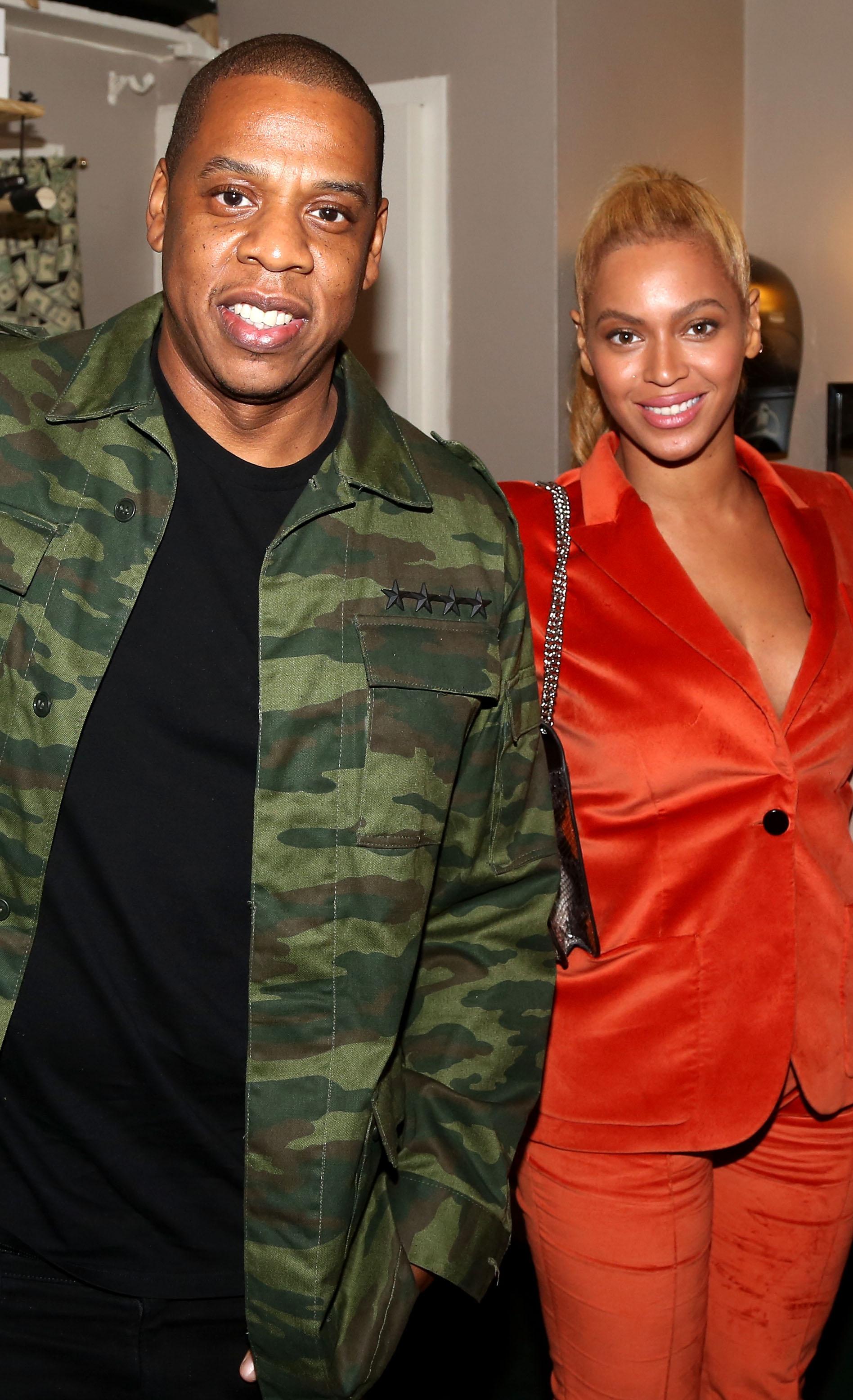 Beyonce Knowles and Jay Z at Hamilton on Broadway