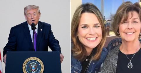 image split of Donald trump and savannah, Nancy Guthrie