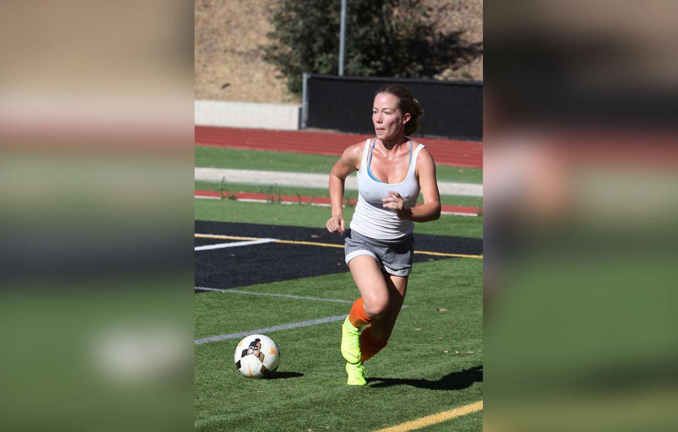 Kendra Wilkinson Playing Soccer