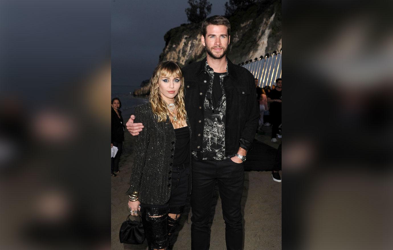 Liam and Miley At Saint Laurent Fashion Show