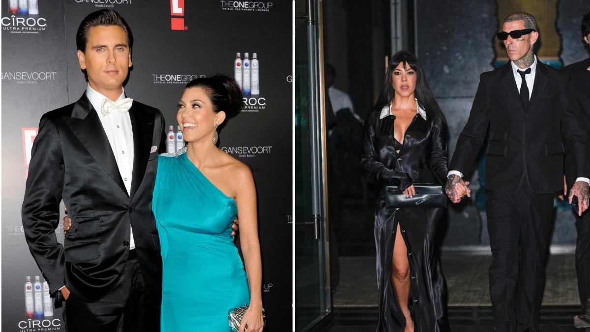 pic of Kourtney Kardashian, Travis Barker and Scott Disick. 