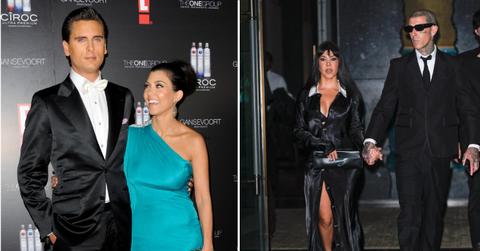 pic of Kourtney Kardashian, Travis Barker and Scott Disick.