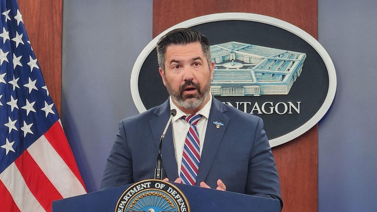 Image of Pentagon spokesperson Sean Parnell dismissed reports of a weapons stockpile crisis.