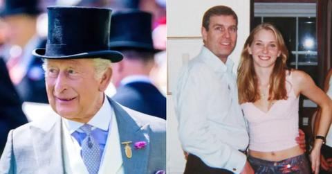 Composite photo of King Charles, Andrew Mounbatten-Windsor and Virginia Giuffre