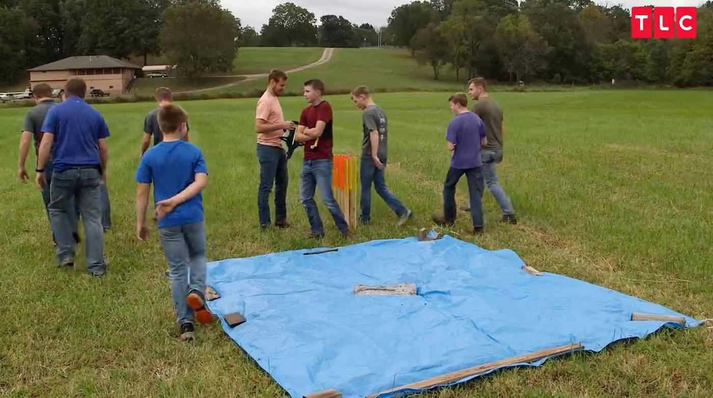 Counting On blue tarp