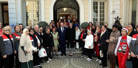 princess charlene prince albert celebrate annual children christmas party