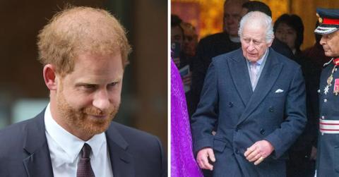 Composite photo of Prince Harry and King Charles