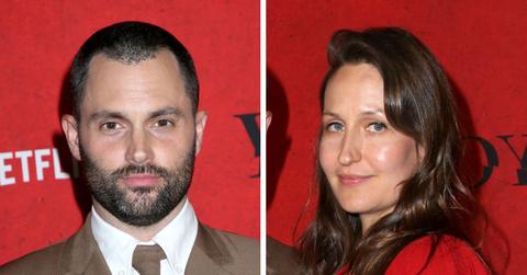 split image of Penn Badgley & Domino Kirke