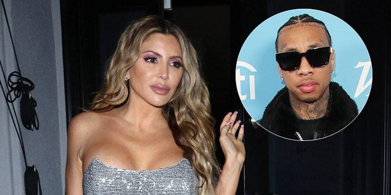 Larsa Pippen In Silver Dress Tyga Inset