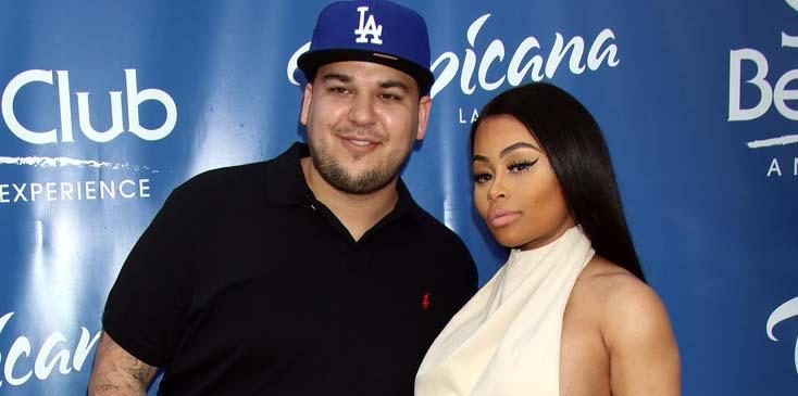 Rob Kardashian &amp; Blac Chyna At Sky Beach Club In Las Vegas