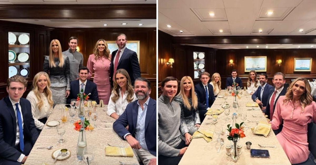 image of The Trump family posed together before the State of the Union.