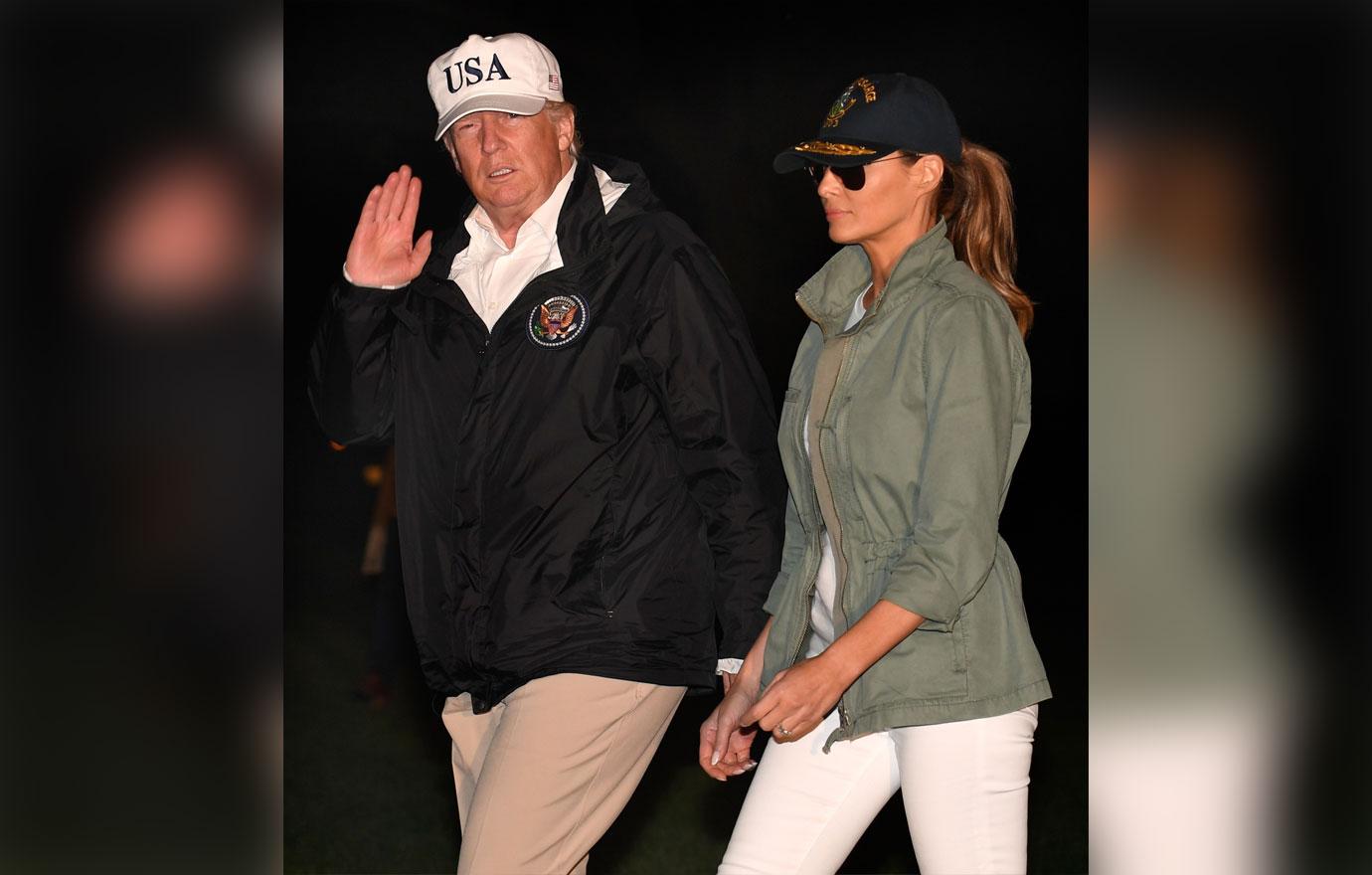 President Trump and First Lady return to the White House from Puerto Rico