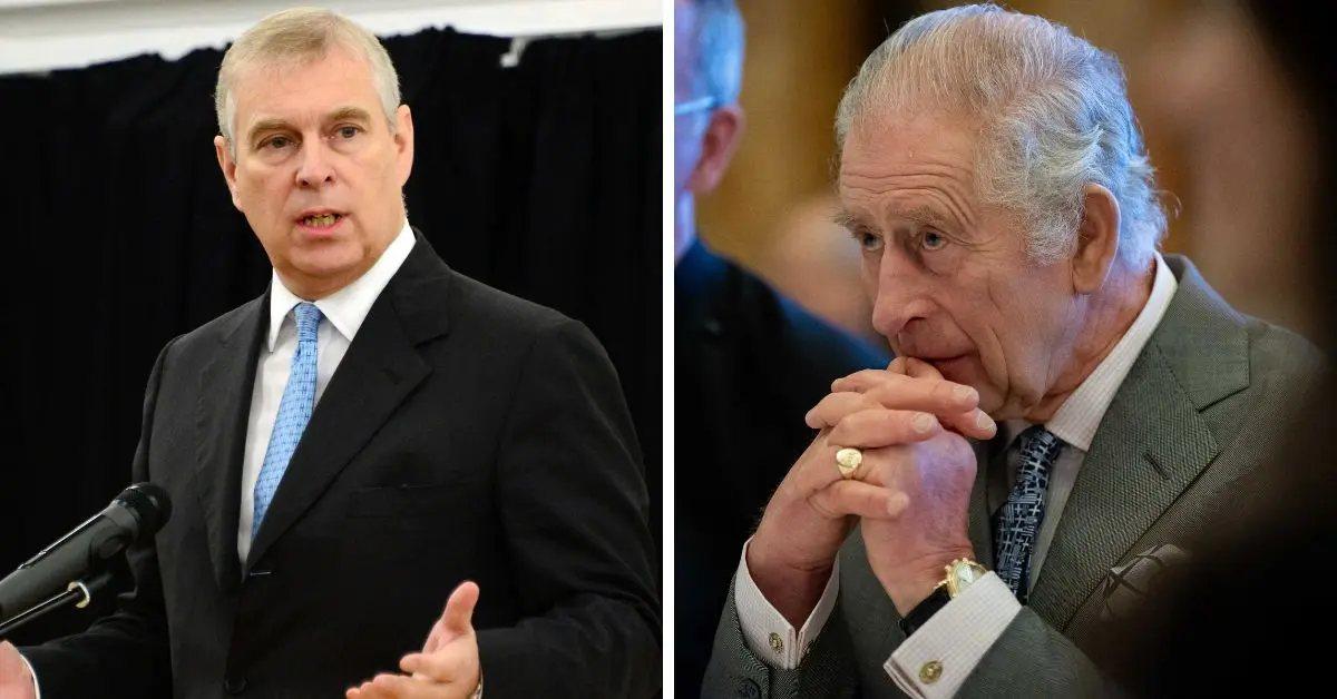 Composite photo of Prince Andrew and King Charles