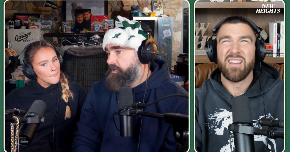 image of Kylie and the Kelce brothers joked about Taylor Swift and the football player's relationship.