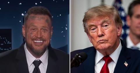 Photo of Jelly Roll and Donald Trump.