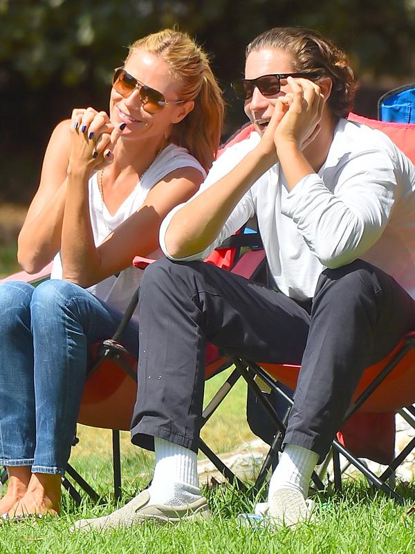 Heidi Klum and her boyfriend Vito Schnabel spend quality time bonding with her kids at a soccer game in Santa Monica