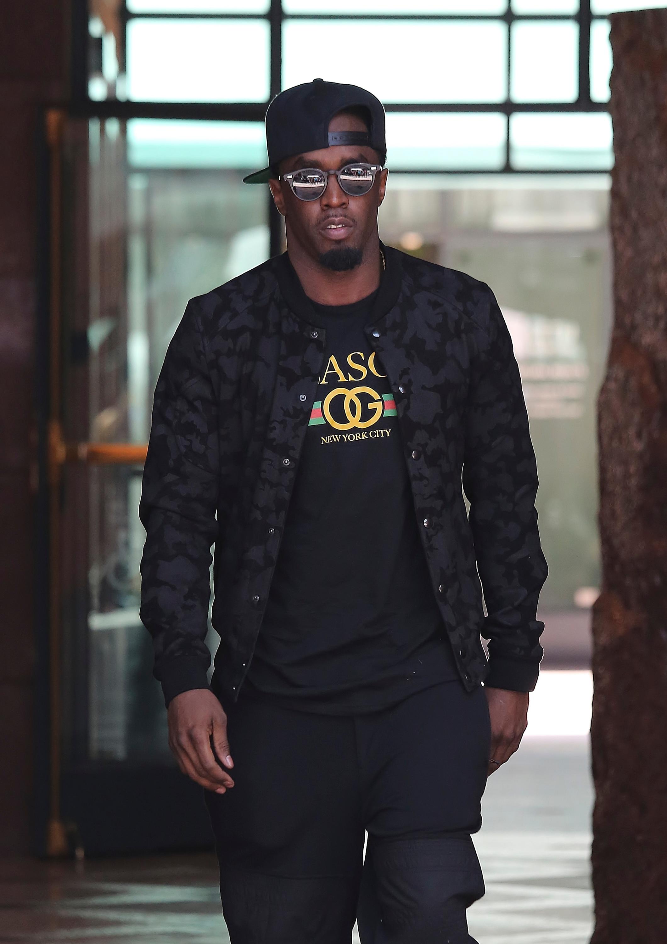 P. Diddy leaves a medical building in Beverly Hills, California