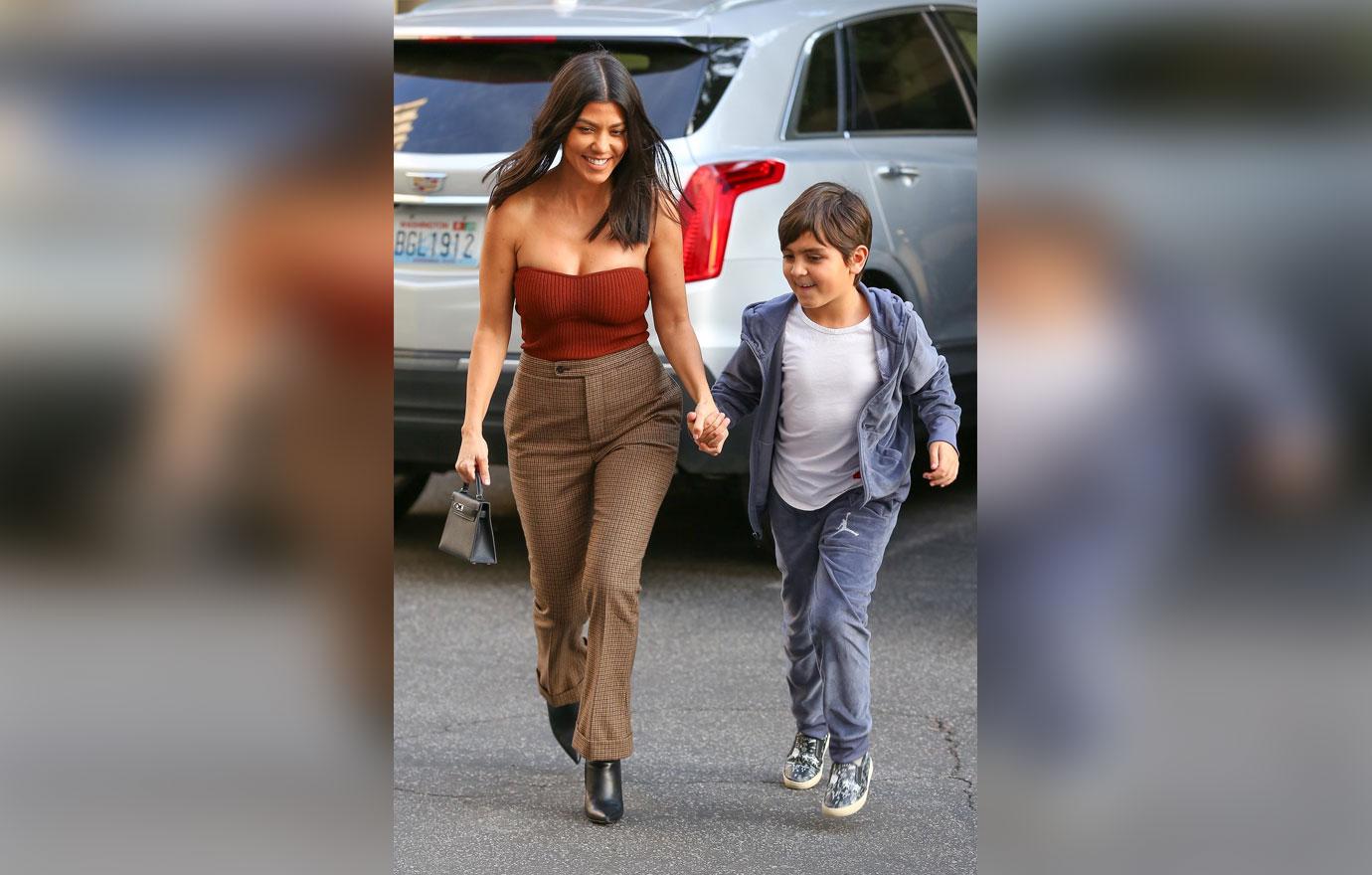 Kourtney Kardashian and Mason can&#8217;t keep their smiles off their faces