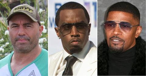 Composite photo of Joe Rogan, Sean 'Diddy' Combs and Jamie Foxx.