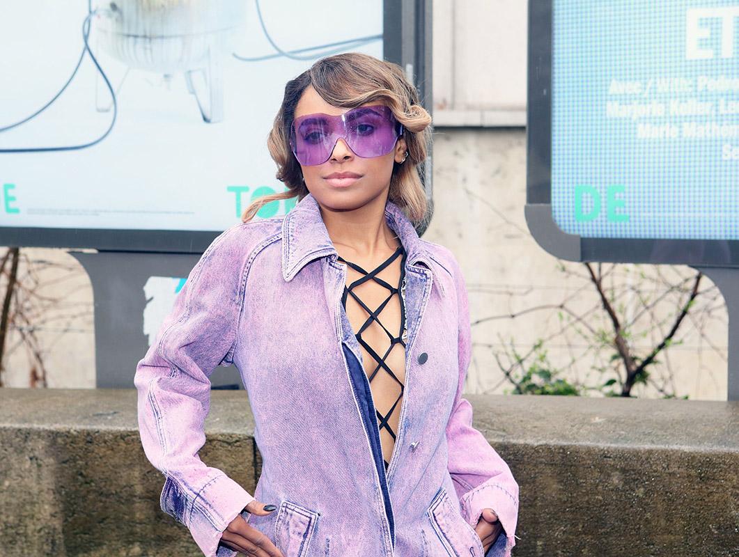 Kat Graham Going To Veronique Leroy Fashion Show In Paris