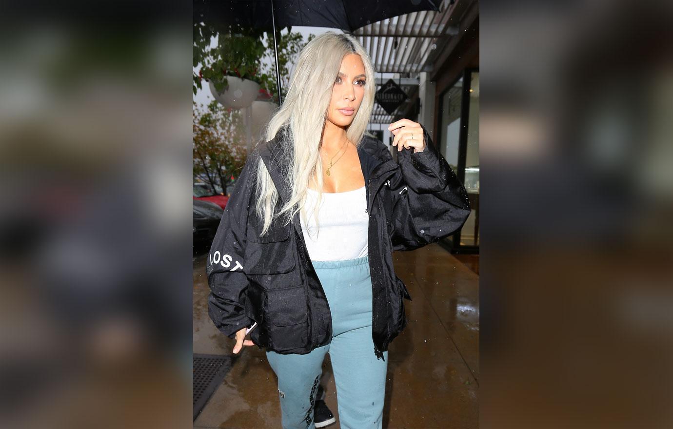 Kim Kardashian still shines under the rain!