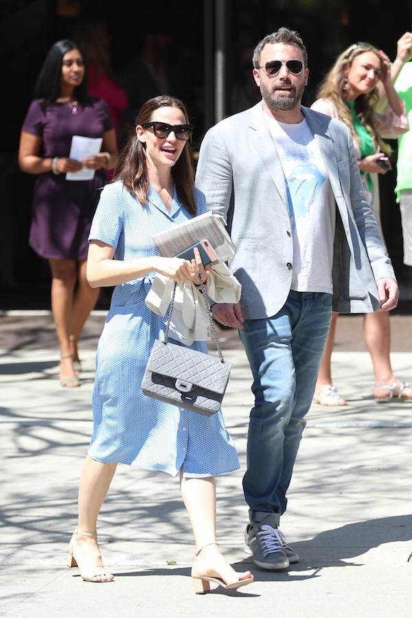 Ben Affleck and Jennifer Garner leave Easter Sunday church together