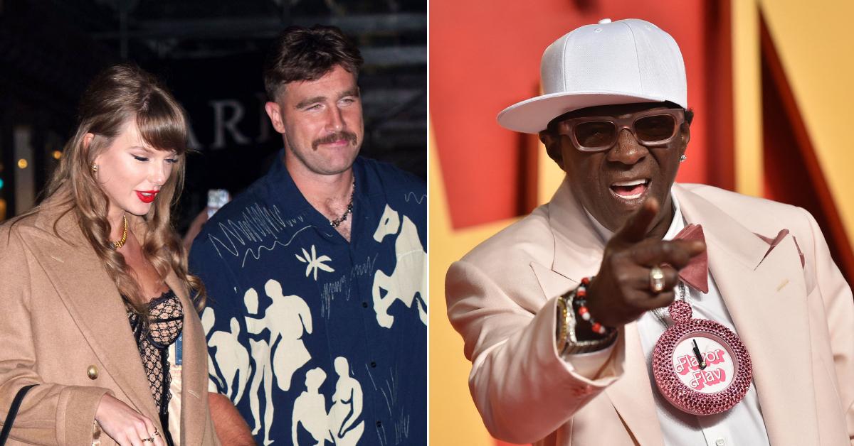 Photo of Taylor Swift and Travis Kelce; picture of Flavor Flav.