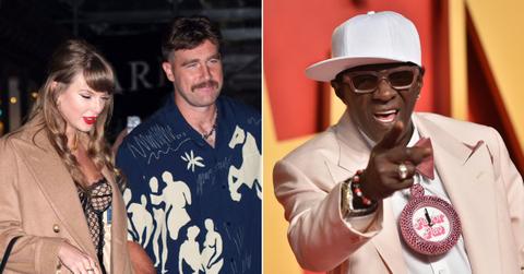 Photo of Taylor Swift and Travis Kelce; picture of Flavor Flav.