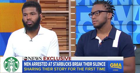 Black men arrested philadelphia starbucks rashon nelson and donte robinson good morning america